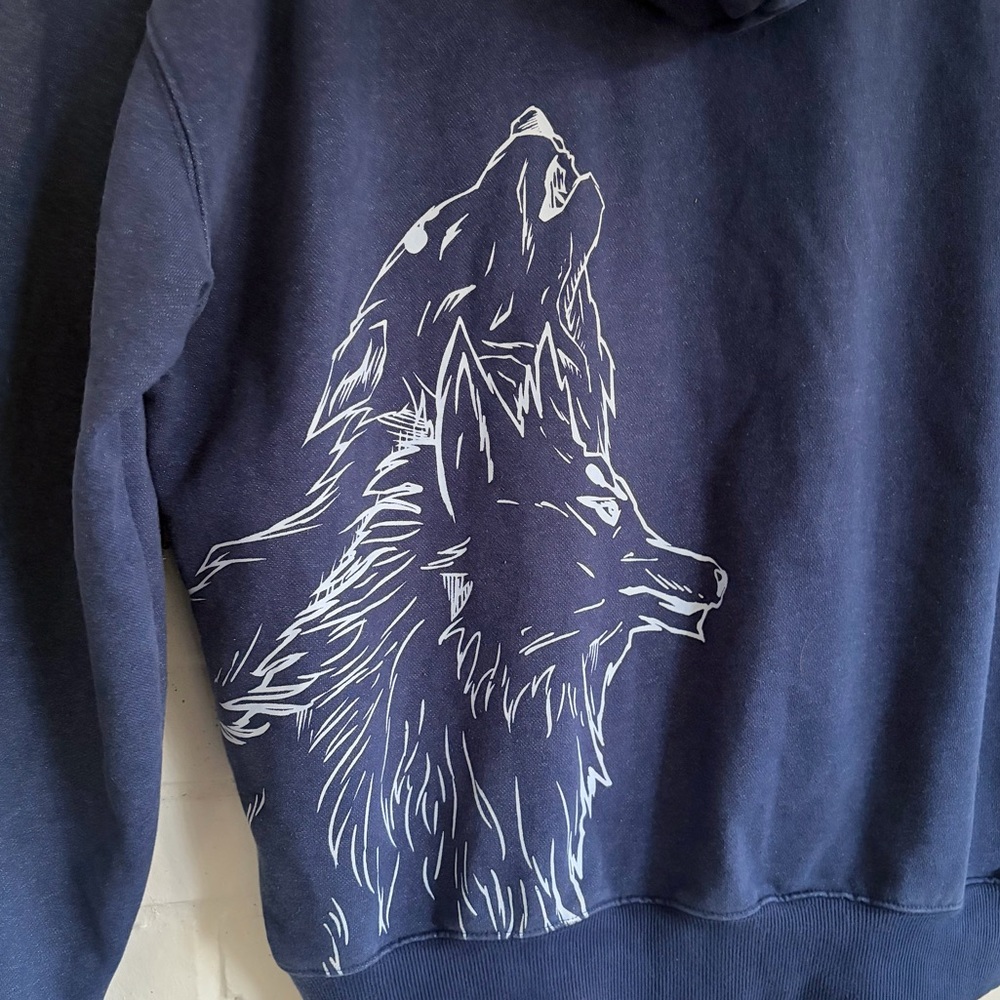 ❌SOLD❌ KENSHIN KOLLECTION Graphic Hoodie Hand+Wolf Anime/Manga Design, SZ M EUC - Picture 6 of 9
